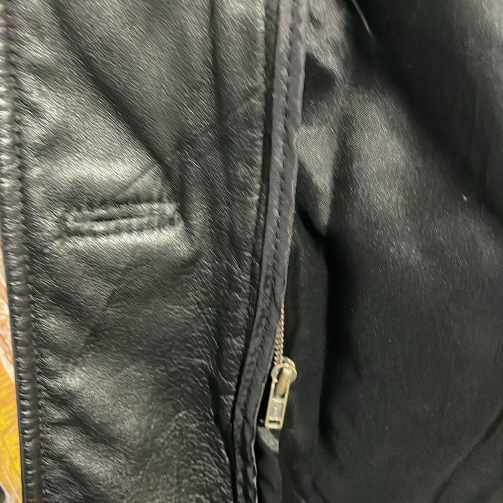 Leather jacket black - size large - Picture 14 of 16